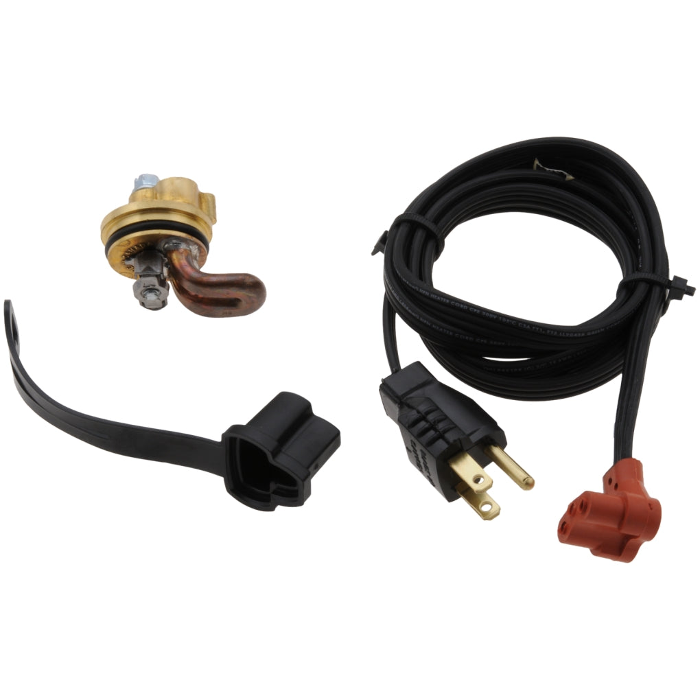 ZeroStart 3100077 Engine Heater, 400W 120V, 1 1/4in. Plug, Lister Petter, Brass Adapter