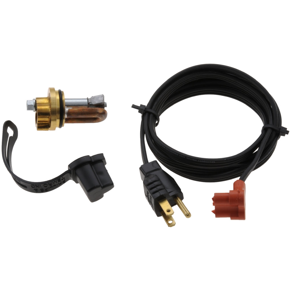 ZeroStart 310-0086 Engine Heater, 400W 120V, 30mm Plug, Perkins, (Brass Adapter)
