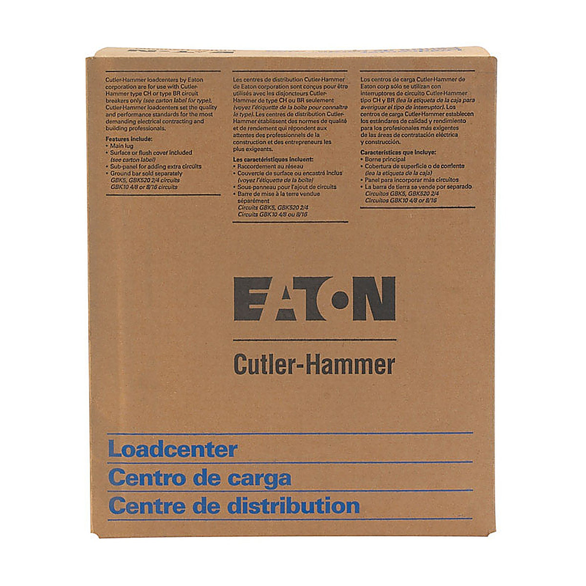 Eaton - CH4L125SP - Cutler-Hammer 125 Amps 120/240 V 4 Space 4 Circuits Surface Mount Main Lug Load Center