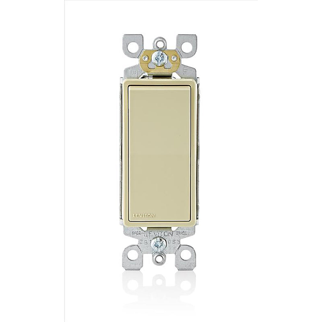 Leviton 05603-2IS 15 amps Three Pole Rocker AC Quiet Switch Ivory 1/Pack