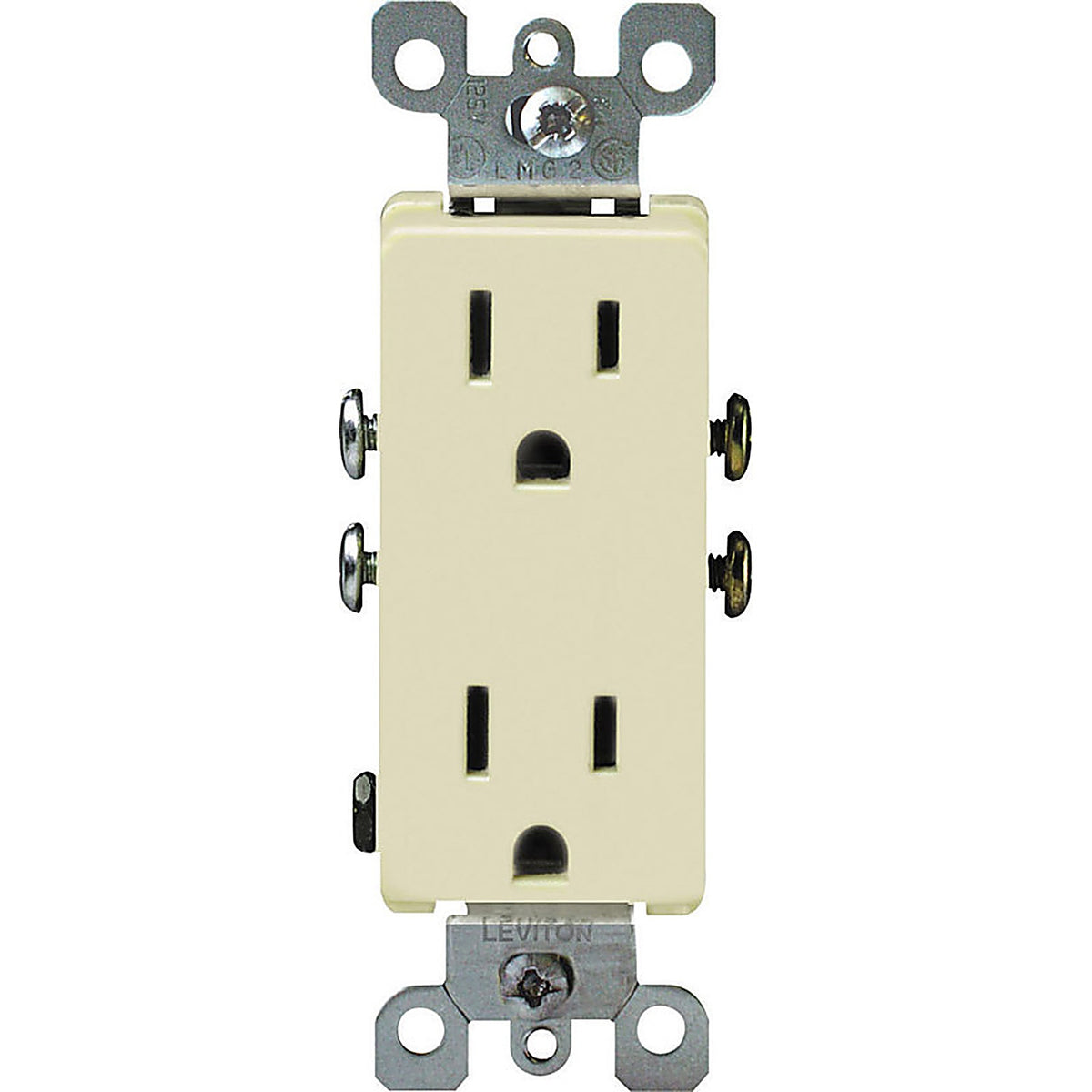 Leviton 05325-0IS 15 amps 125 volt Duplex Ivory Outlet 5-15R 1/Pack