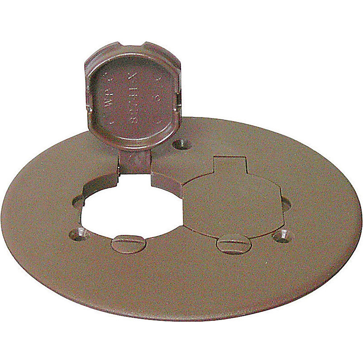 Cantex - 5133678U - Round PVC 2 Gang 5-1/2 In. W Duplex Floor Box Cover
