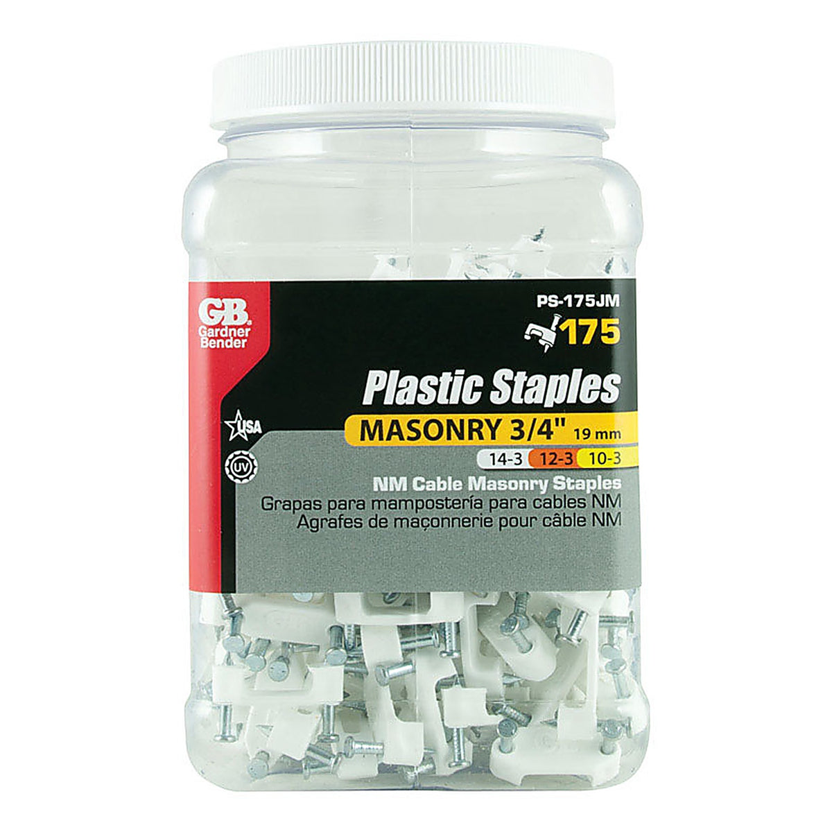 Gardner Bender - PS-175J - 3/4 In. W Plastic Insulated Cable Staple 1 Pack