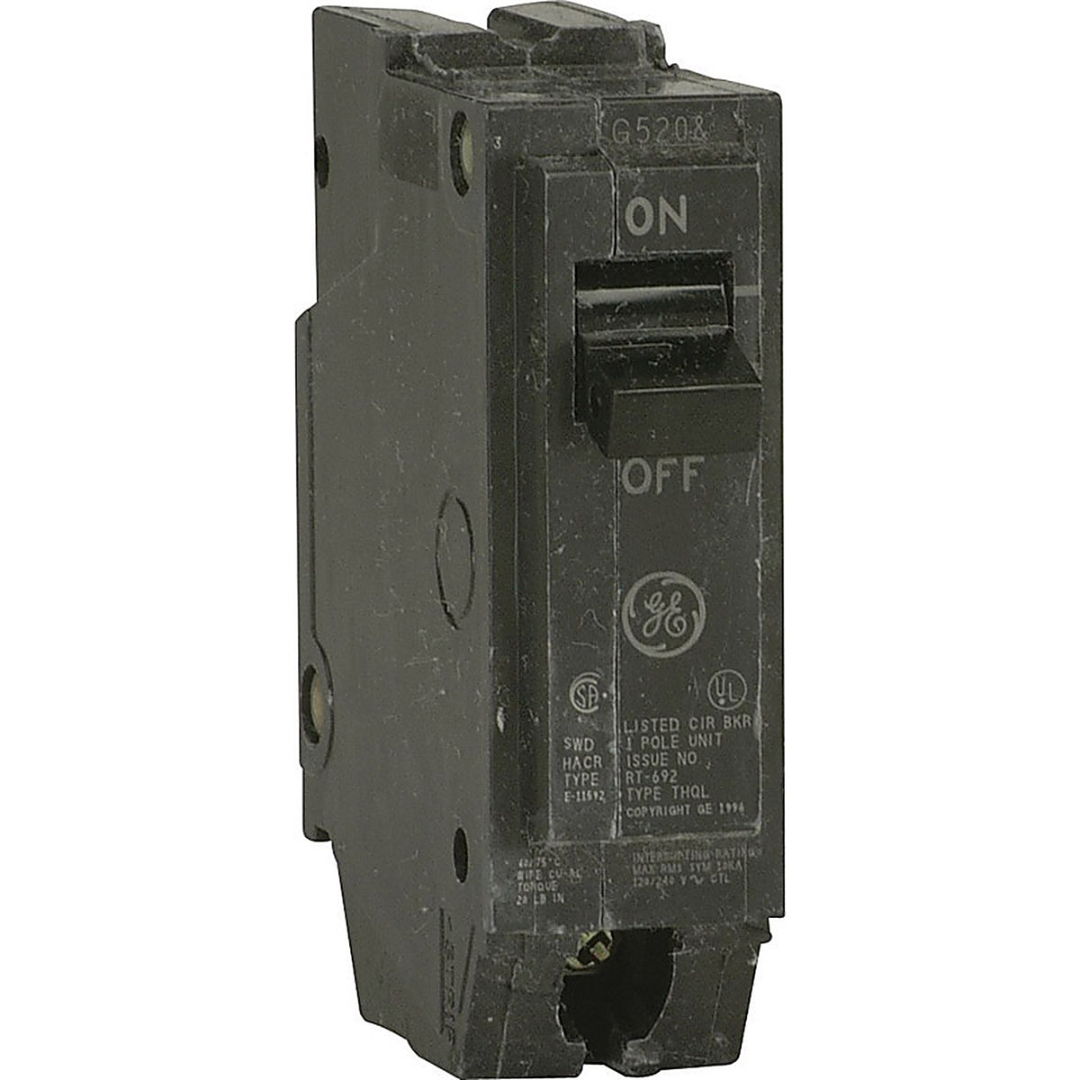 GE THQL1130 Q-Line 30 amps Standard Single Pole Circuit Breaker