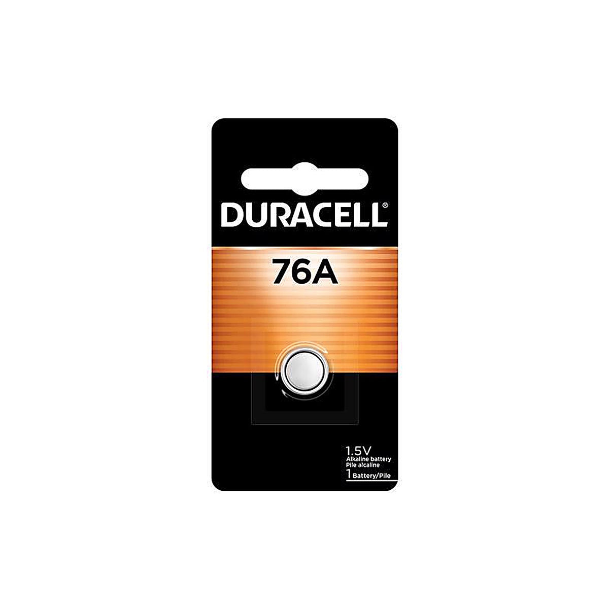 Duracell PX76A Alkaline 76A LR44 1.5 V 110 Ah Battery PX76 1 pk
