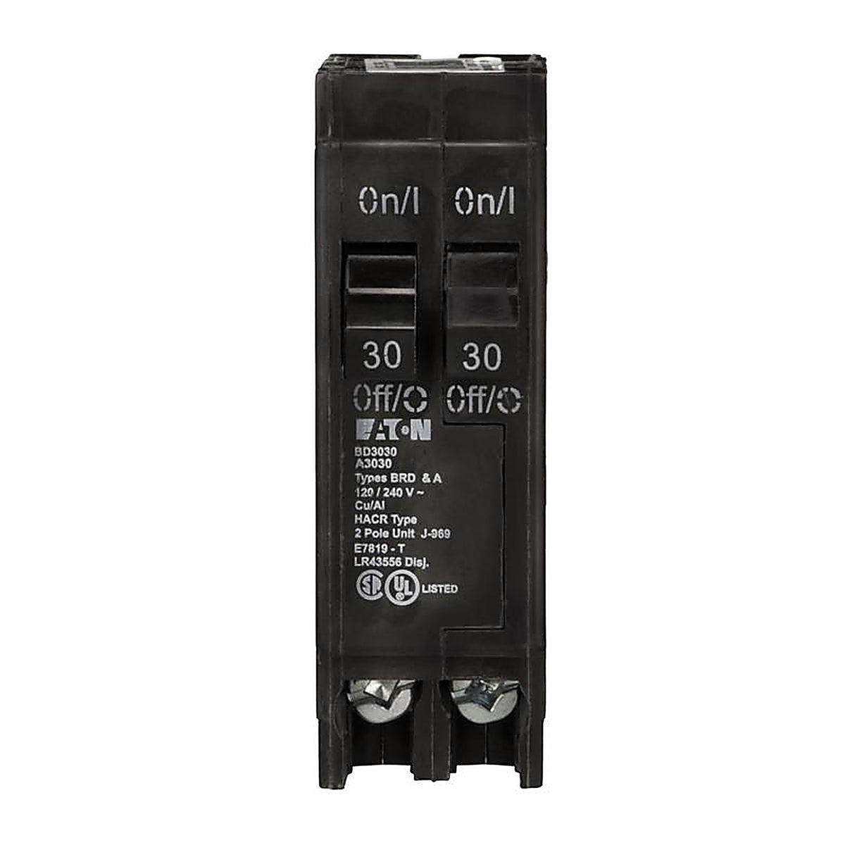 Cutler-Hammer BD3030 30/30 amps Tandem 2-Pole Circuit Breaker