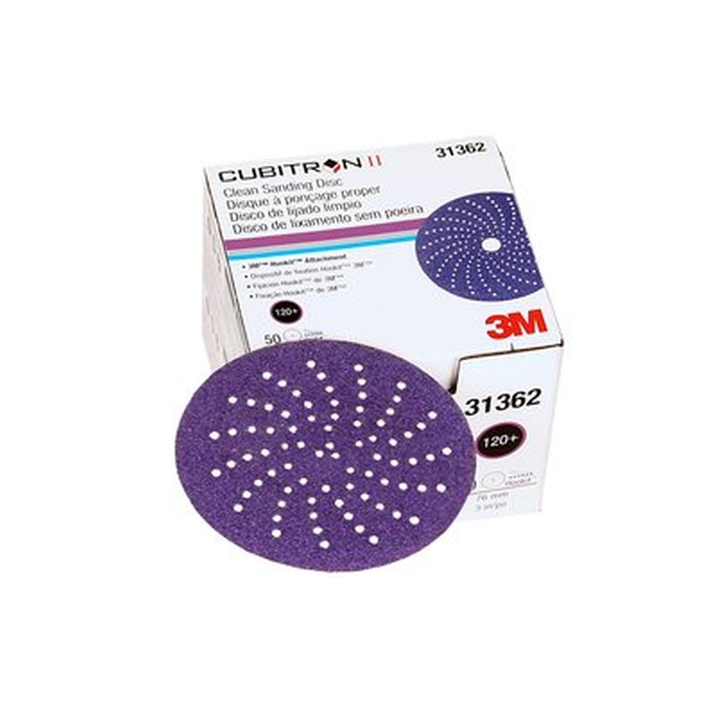 3M 31362 Cubitron II Hookit Clean Sanding Abrasive Disc 737U, 3 in, 120+ grade