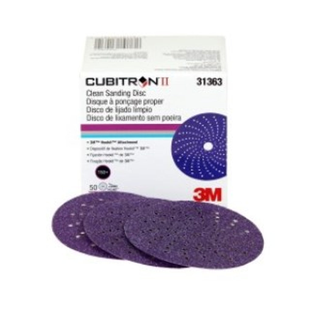 3M 31363 Cubitron II Clean Sanding Hookit Abrasive Disc, 3 in, 150+ grade, 50 discs