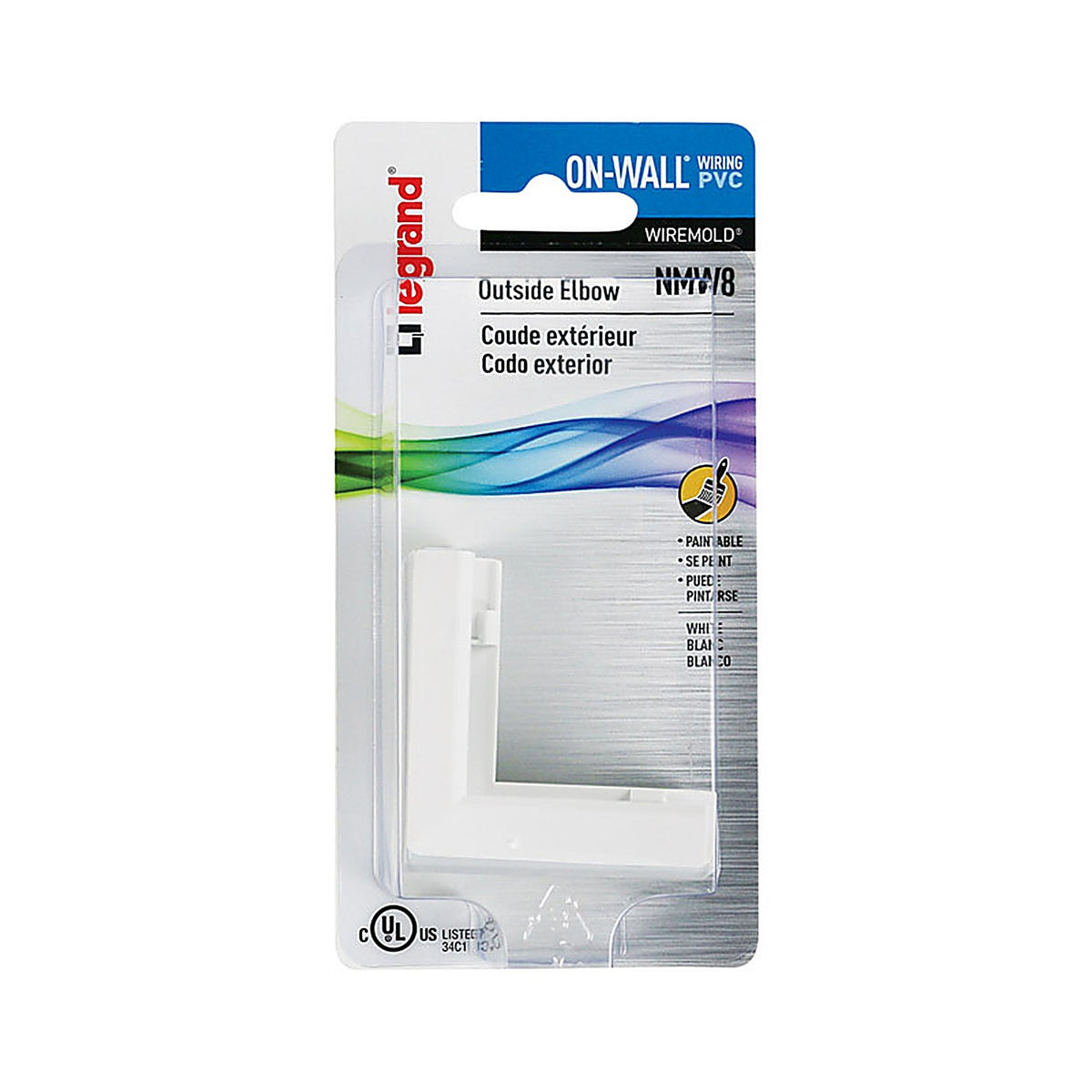 Legrand NMW8 Wiremold On-Wall Outside Elbow 1/Pack