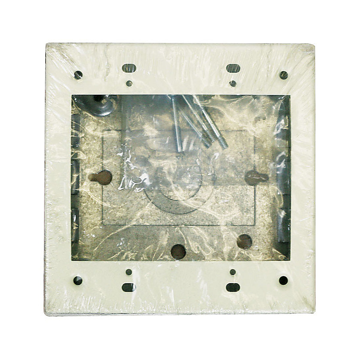 Legrand - V5747-2 - Square Steel 2 Gang Electrical Box Ivory