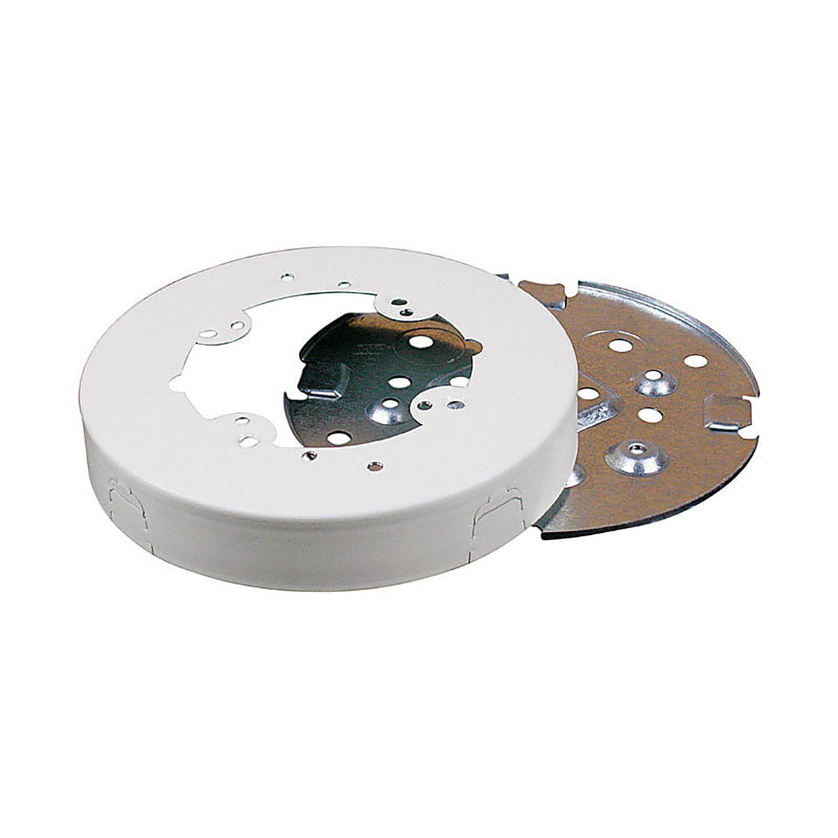 Legrand - V5738A - Round Steel Electrical Box Ivory