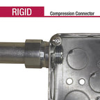 Sigma Electric 49050 ProConnex 1/2 in. Dia. Zinc-Plated Steel Compression Connector For Rigid/IMC 1/Pack