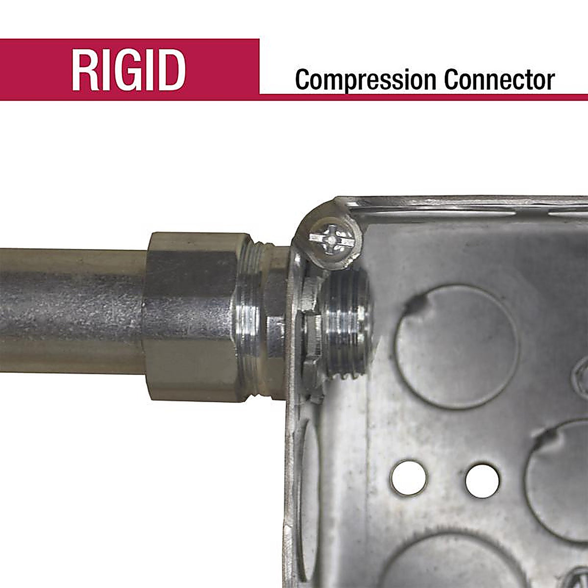 Sigma Electric 49050 ProConnex 1/2 in. Dia. Zinc-Plated Steel Compression Connector For Rigid/IMC 1/Pack