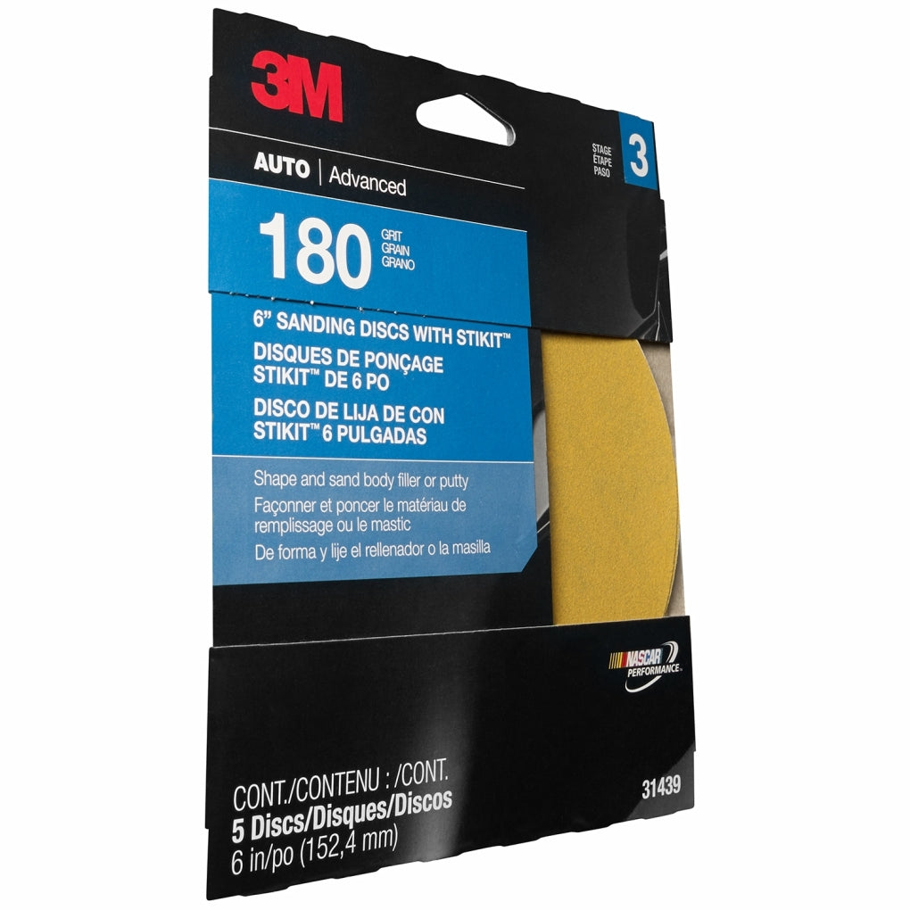 3M 31439 Stikit Gold Disc, 6 inch, P180C