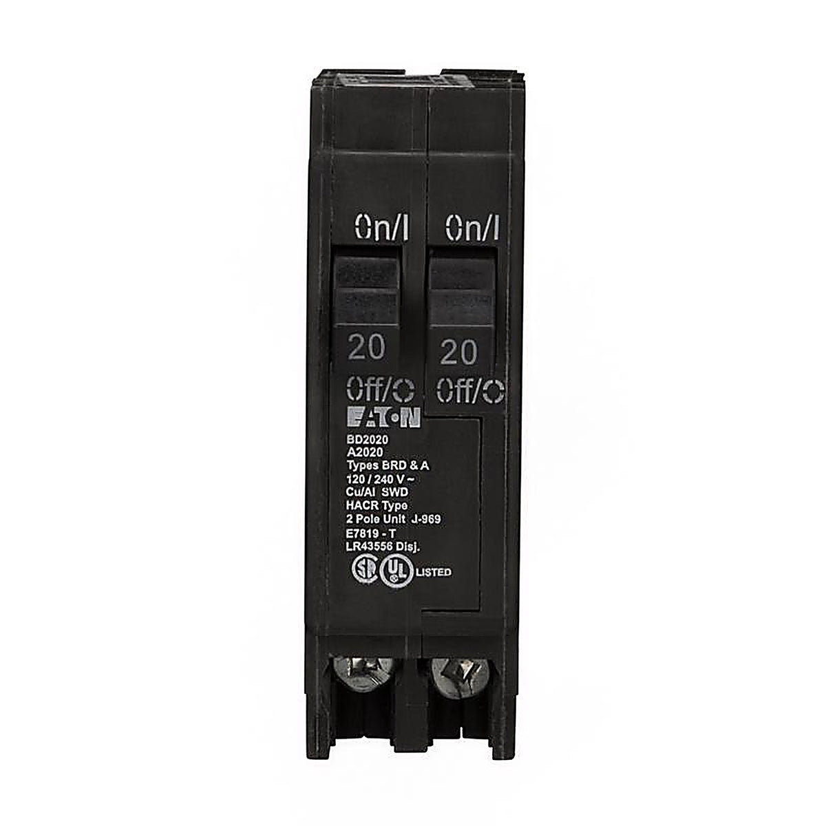 Cutler-Hammer BD2020 20/20 amps Tandem 2-Pole Circuit Breaker