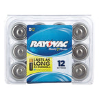 Rayovac 813-12PPK High Energy D Alkaline Batteries 12 pk Clamshell