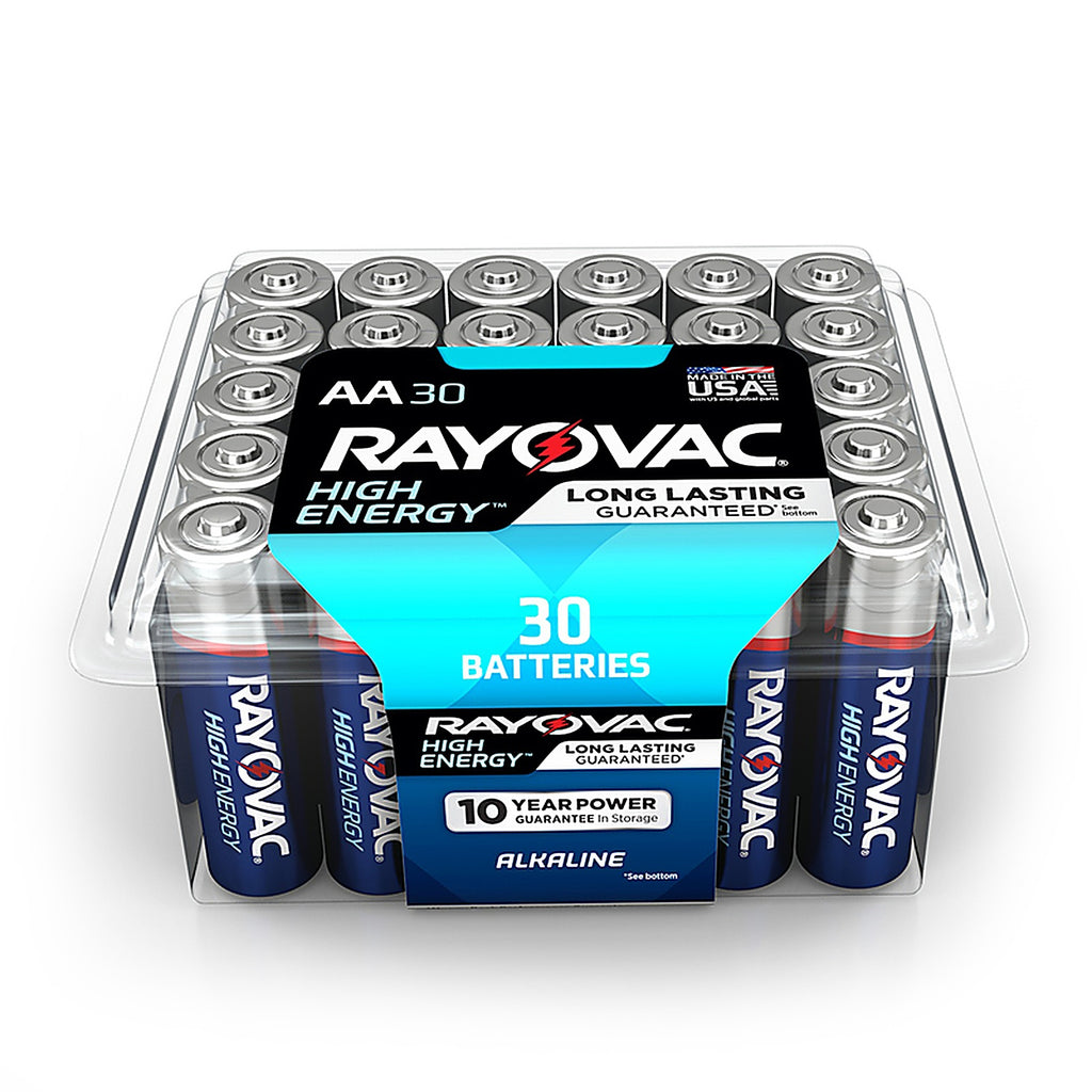 Rayovac 815-30PPTK High Energy AA Alkaline Batteries 30 pk Clamshell