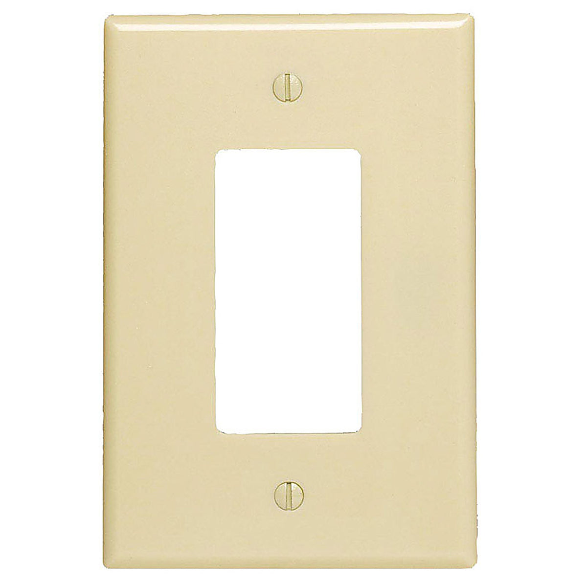 Leviton 86601-00I Ivory 1 gang Plastic GFCI/Rocker Wall Plate 1/Pack