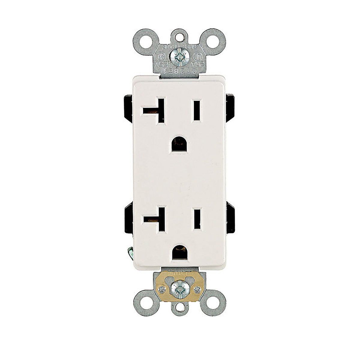 Leviton 16352-0WS Decora Plus 20 amps 125 volt Duplex White Outlet 5-20R 1/Pack
