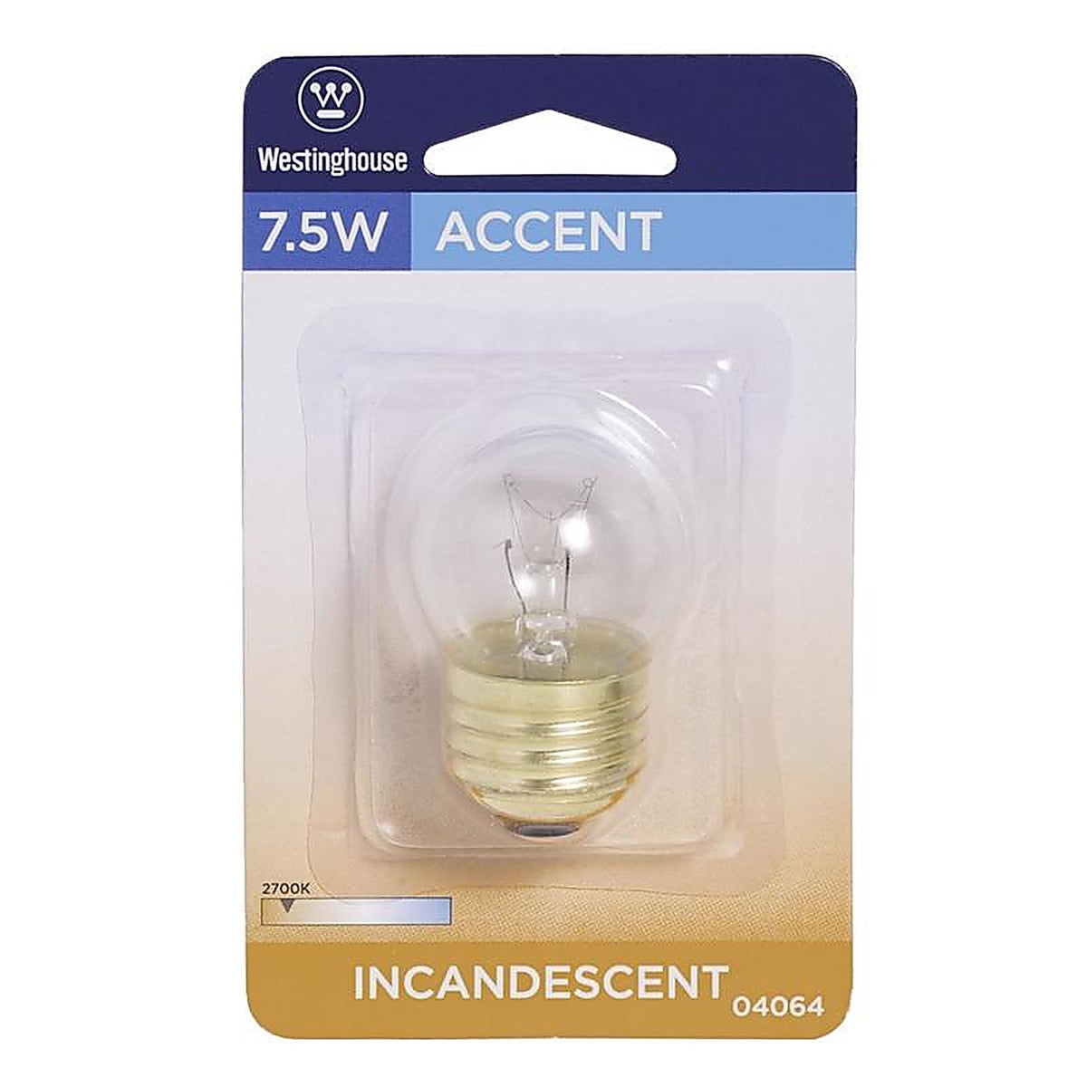 Westinghouse - 0406400 - 7.5 W S11 Specialty Incandescent Bulb E26 (Medium) White 1 Pack