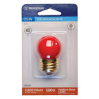Westinghouse - 0406700 - 7.5 W S11 Specialty Incandescent Bulb E26 (Medium) Red 1 Pack