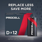 Procell - PC1300 - Constant D Alkaline Batteries 12 Pack Boxed