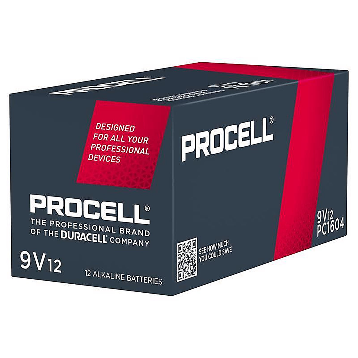Procell - PC1604 - Constant 9-Volt Alkaline Batteries 12 Pack Boxed