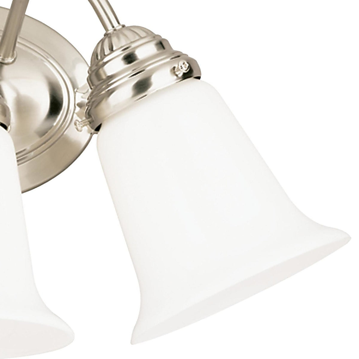 Westinghouse 66497 3 Brushed Nickel White Wall Sconce