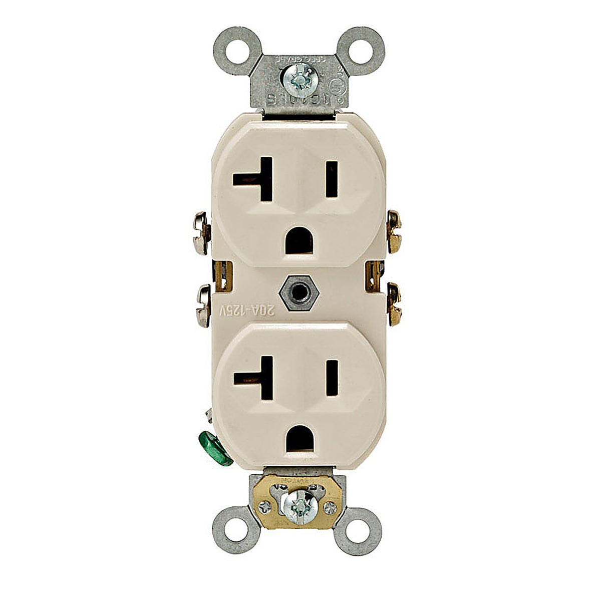 Leviton Mfg. - 0BR20-0TS - 20 Amps 125 V Duplex Light Almond Outlet 5-20R 1 Pack