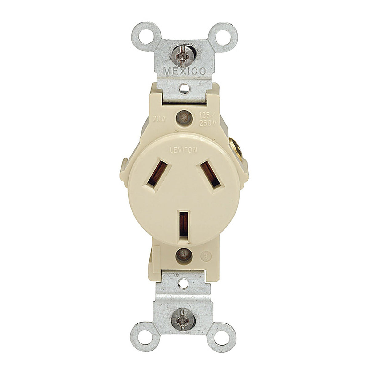 Leviton - 05032-00I - 20 Amps 125 V Ivory Outlet 10-20R 1 Pack