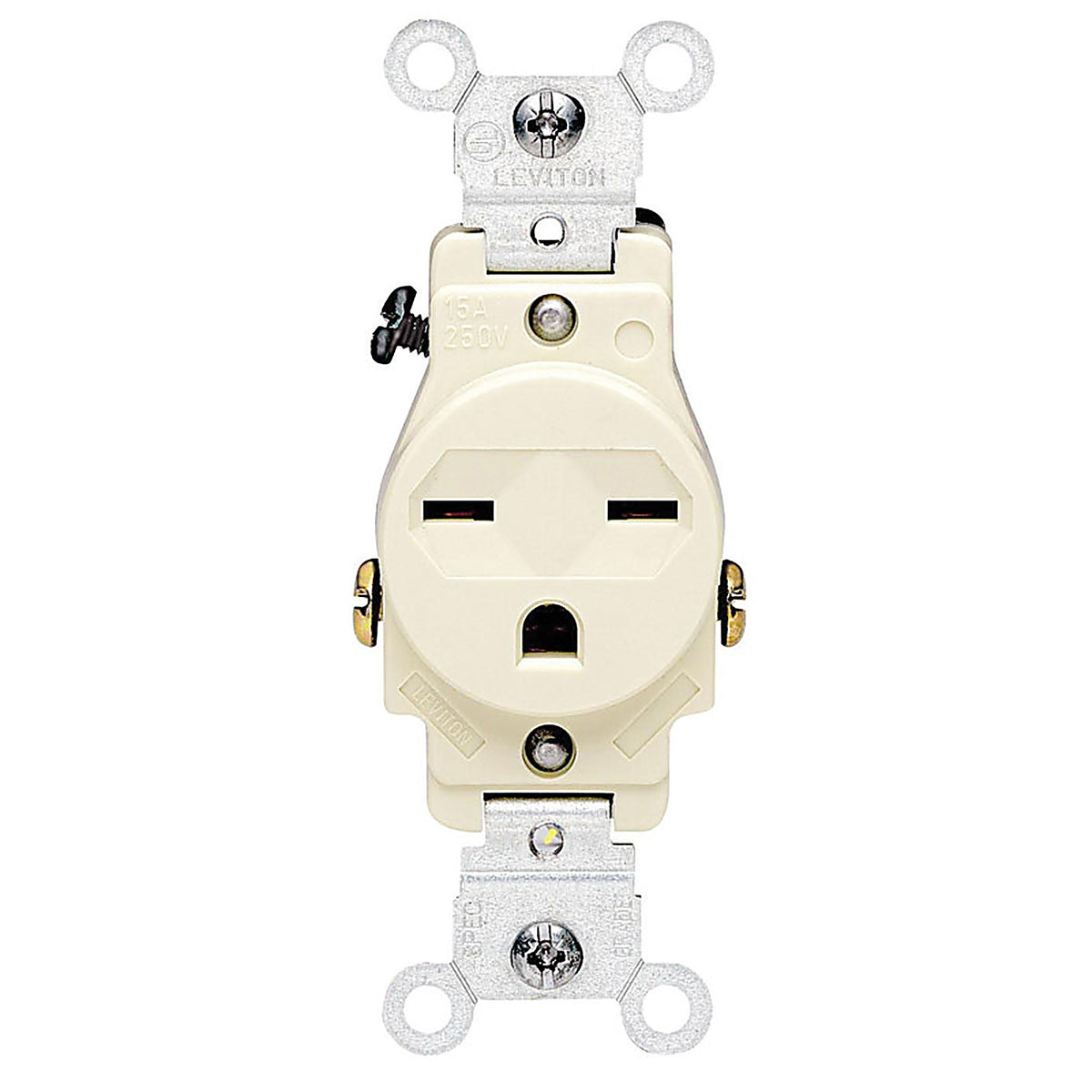 Leviton 05029-0IS 15 amps 250 V Single Ivory Outlet 6-15R 1 pk