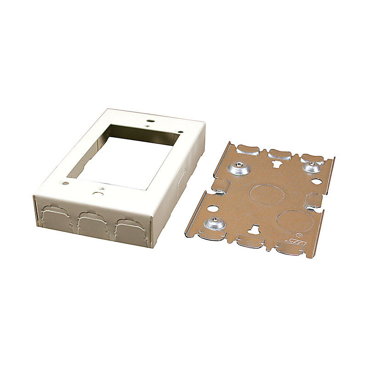 Legrand B-2 Wiremold 1.1 in. Rectangle Metal 1 gang Outlet Box Ivory