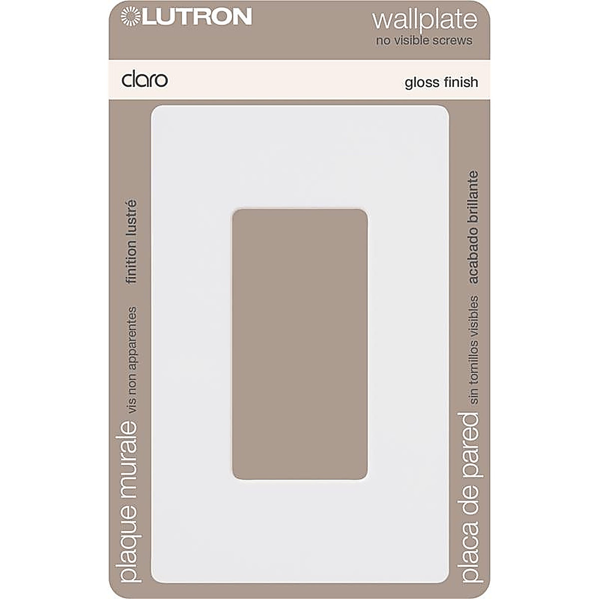 Claro - CW-1-WH - Lutron Claro White 1 Gang Plastic Wall Plate 1 Pack