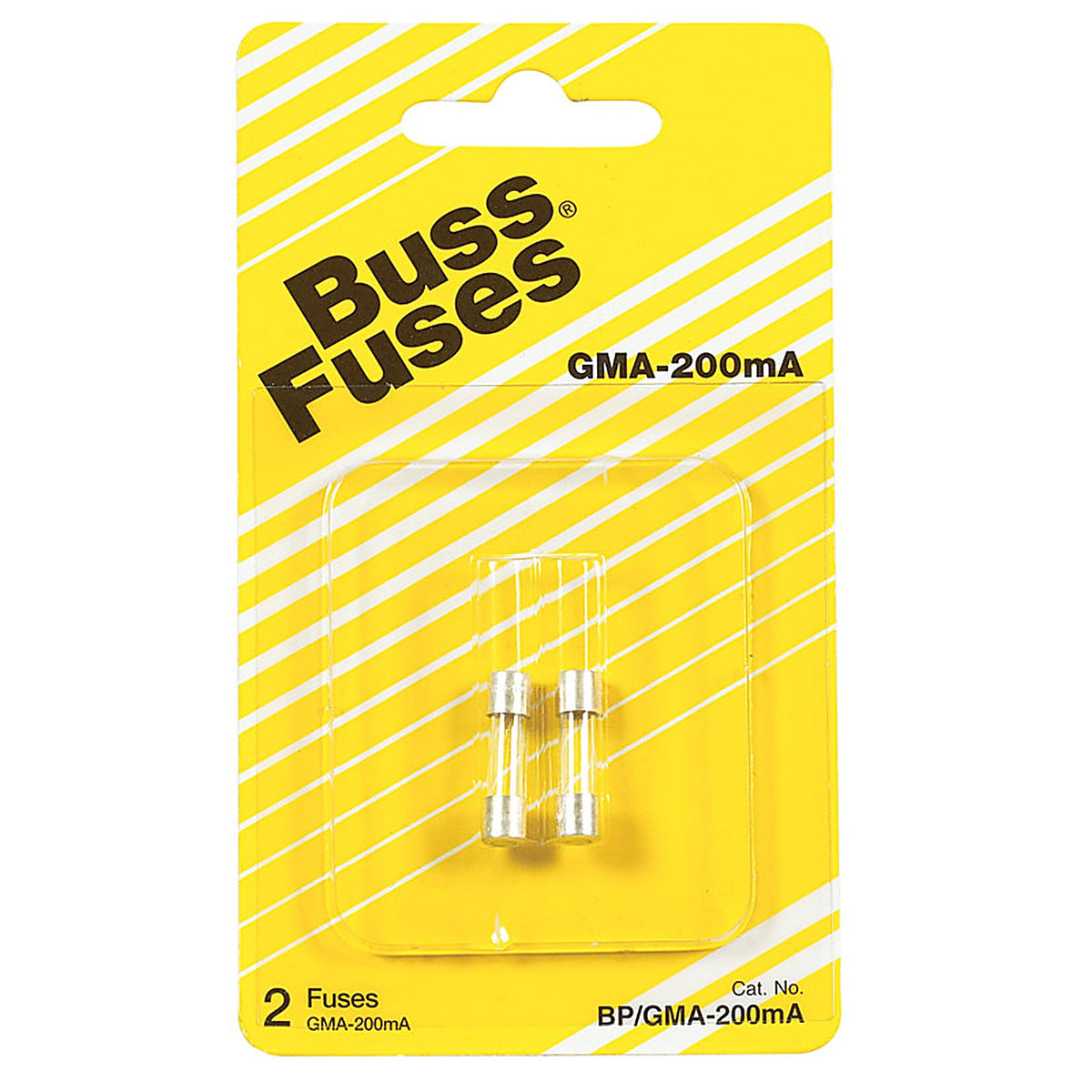 Bussmann BP/GMA-200MA 0.2 amps Fast Acting Glass Fuse 2/Pack