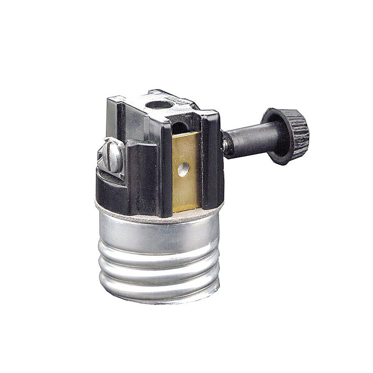 Leviton 10083-00M Aluminum Incandescent Medium Base Turn Knob Socket 1/Pack