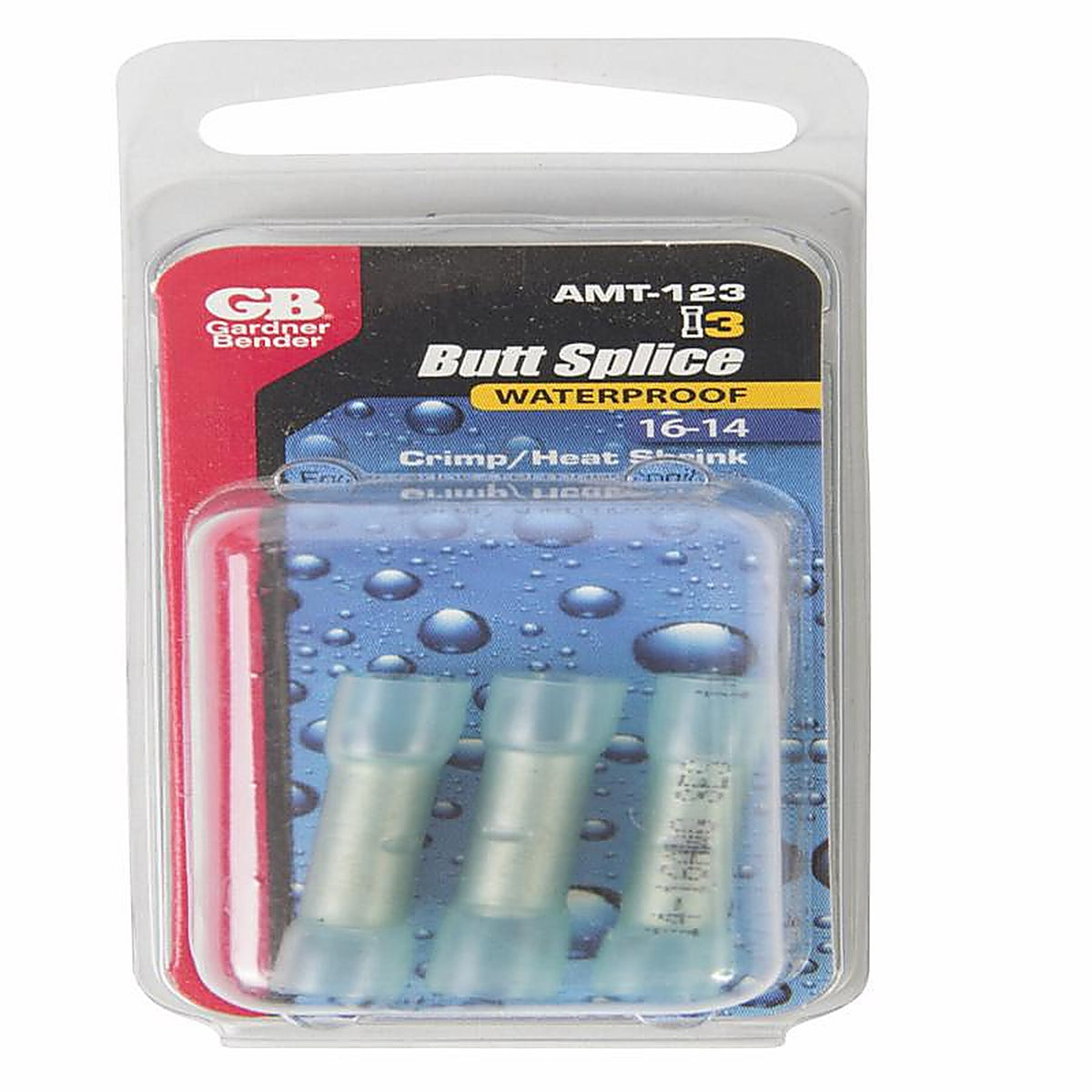 Gardner Bender AMT-123 Xtreme 16-14 Ga. Insulated Wire Butt Splice Blue 3/Pack