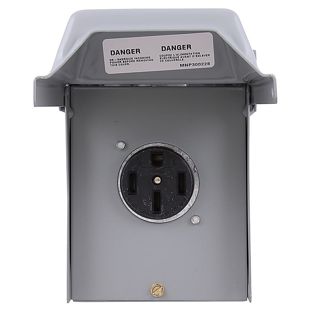 GE U054P 50 amps 240 volt Single Silver RV Power Outlet 1/Pack