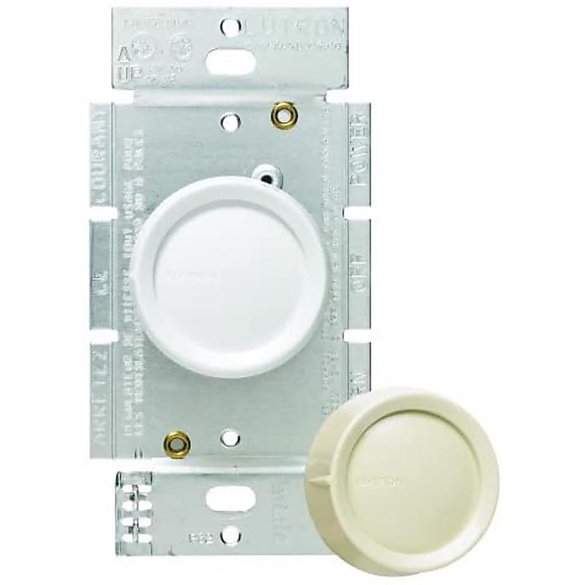 Lutron FS-5FH-DK Single pole Rotary Fan Control Ivory, White 1/Pack