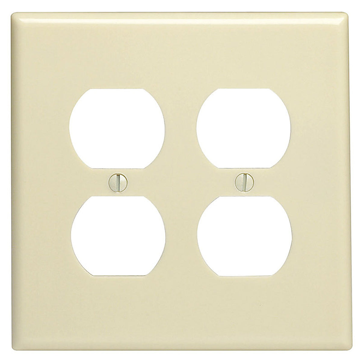 Leviton - 86116-000 - Ivory 2 Gang Thermoset Plastic Duplex Wall Plate 1 Pack