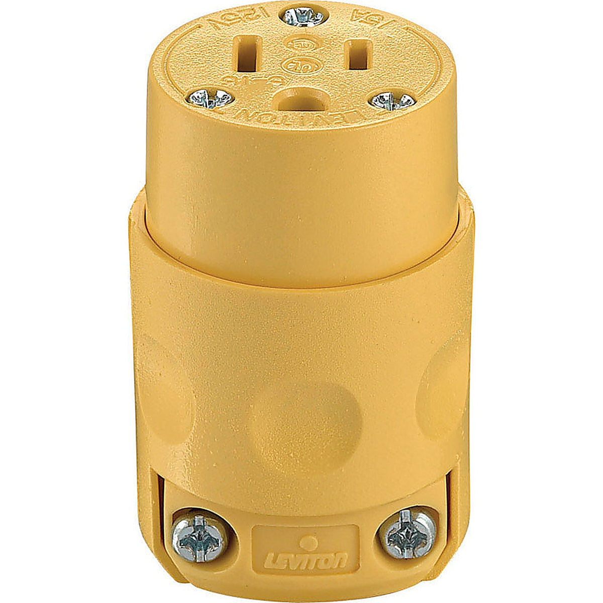 Leviton 515CV-000 Residential Nylon Ground/Straight Blade Connector 5-15R 18-12 AWG 2 Pole 3 Wire