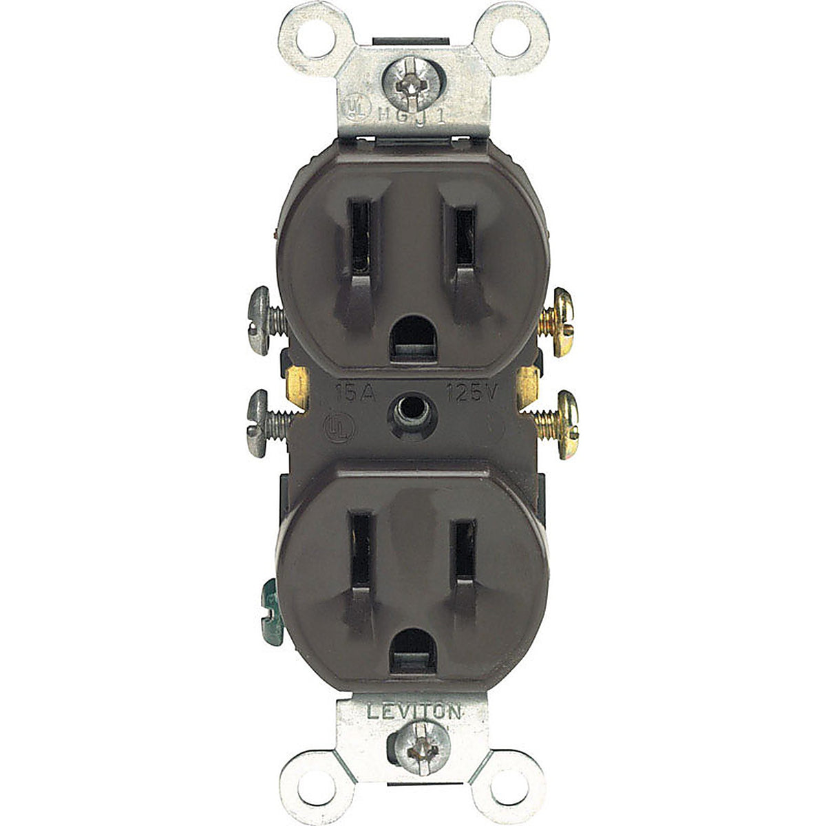 Leviton 05320-0CP 15 amps 125 volt Duplex Brown Outlet 5-15R 1/Pack