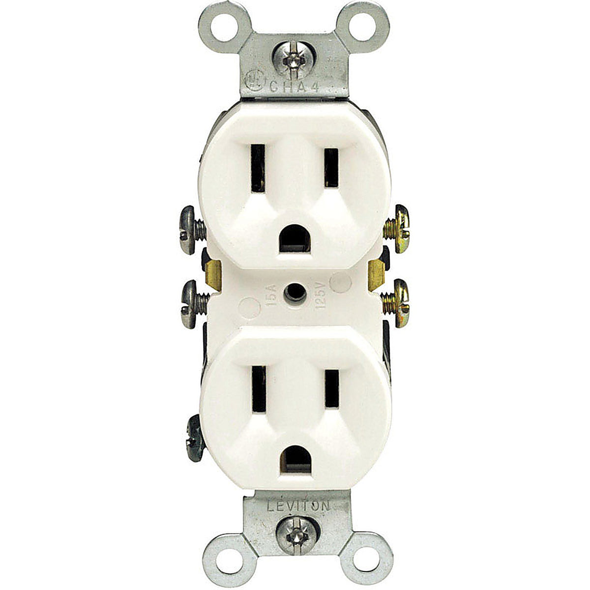 Leviton 05320-WCP 15 amps 125 volt Duplex White Outlet 5-15R 1/Pack