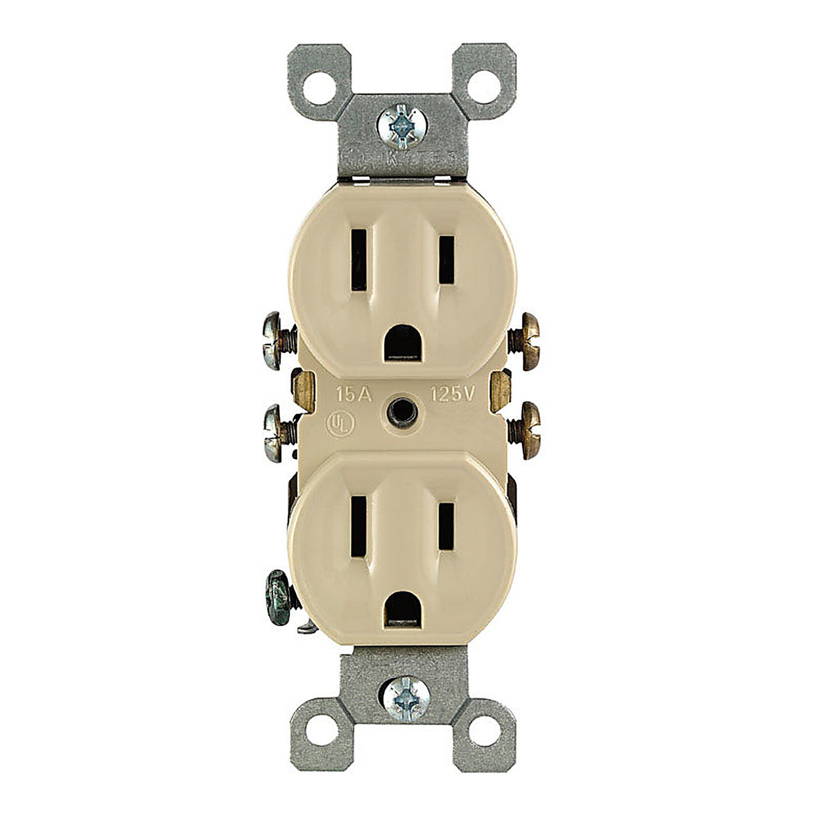 Leviton C31-0R320-00I 15 amps 125 volt Duplex Ivory Outlet 5-15R 1/Pack