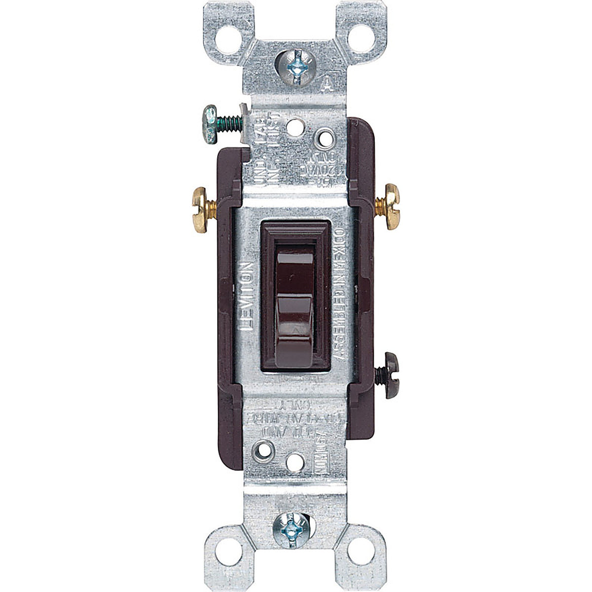 Leviton 01453-002 15 amps Three Pole Toggle AC Quiet Switch Brown 1/Pack