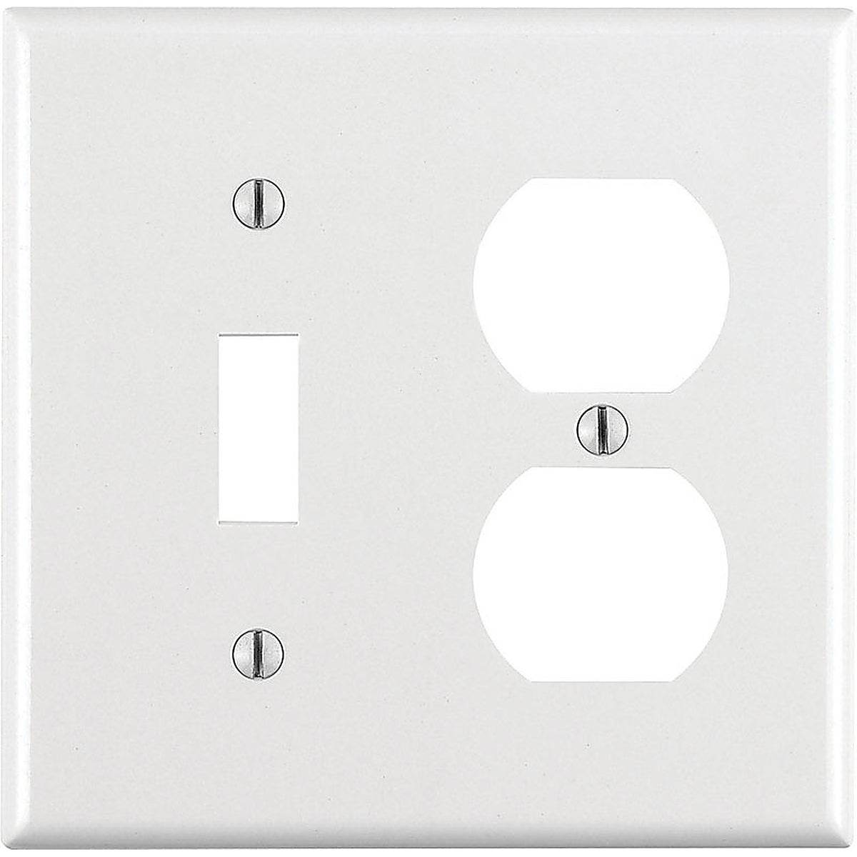 Leviton 88005-000 White 2 gang Thermoset Plastic Duplex/Toggle Wall Plate 1/Pack