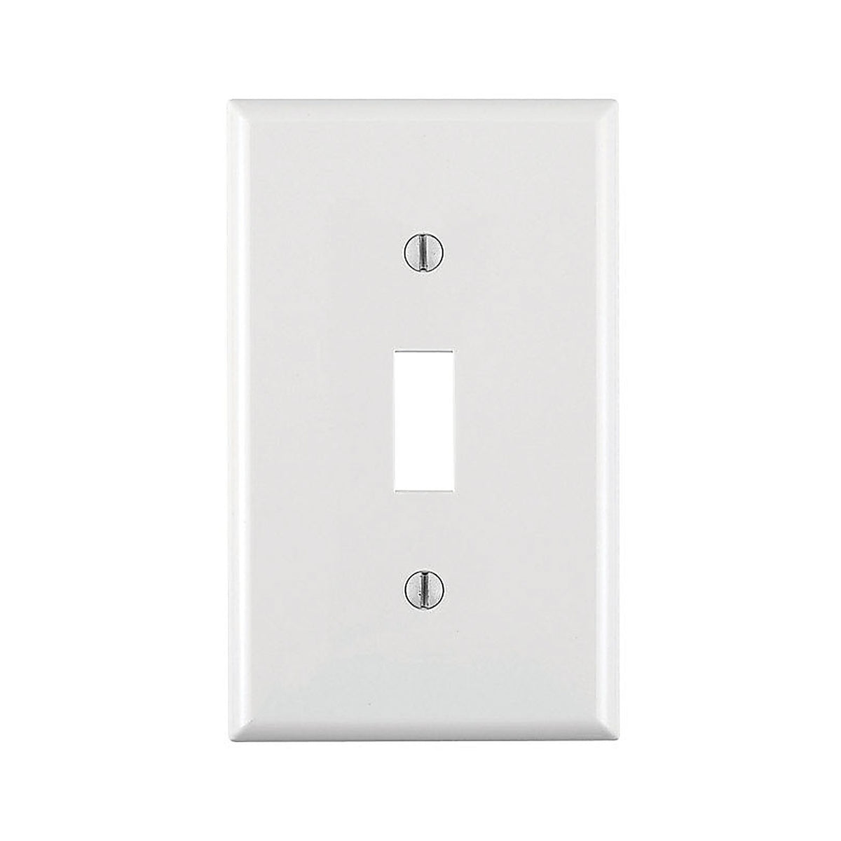 Leviton 80701-00W White 1 gang Thermoplastic Nylon Toggle Wall Plate 1/Pack