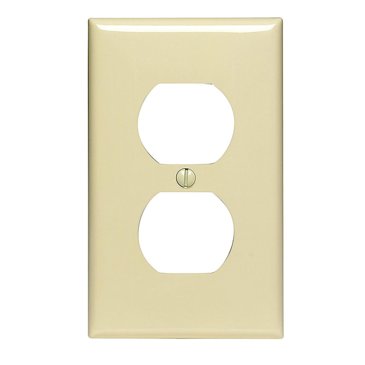 Leviton 80703-00I Ivory 1 gang Nylon Duplex Outlet Wall Plate 1/Pack