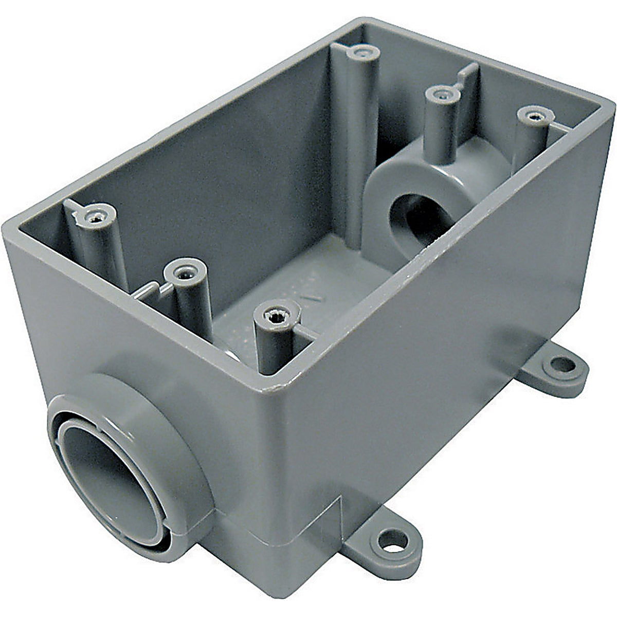 Cantex 5133463U 2-3/4 in. Rectangle PVC 1 gang Outlet Box Gray