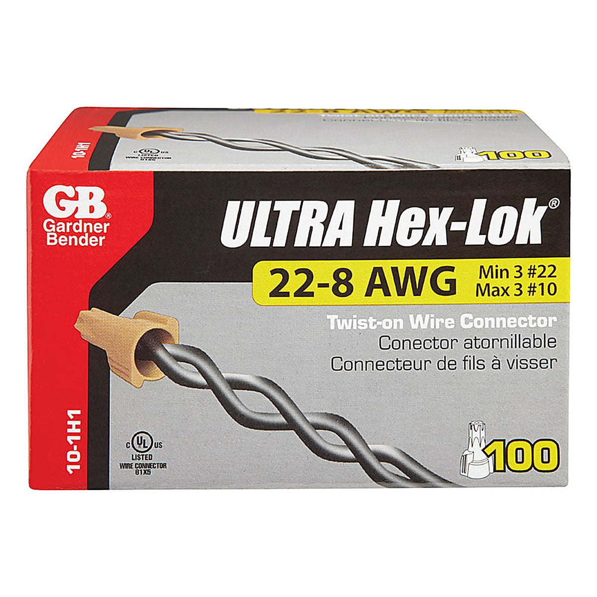 Gardner Bender - 10-1H1 - HEX-Lok 22-8 Ga. Copper Wire Connector Tan 100 Pack