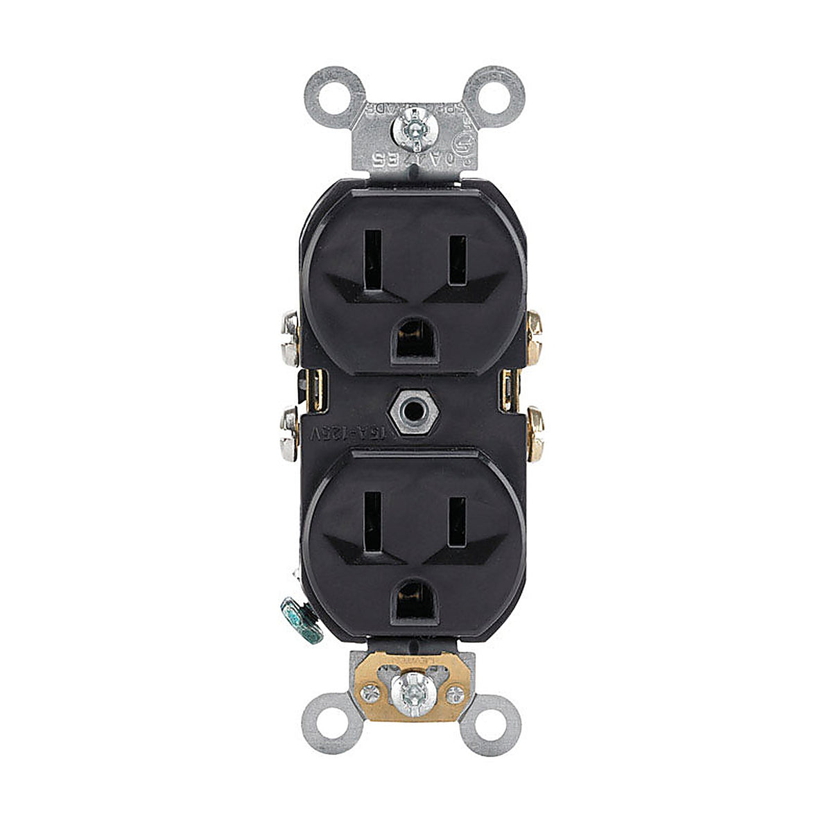 Leviton - 0BR15-00E - 15 Amps 125 V Duplex Black Outlet 5-15R 1 Pack